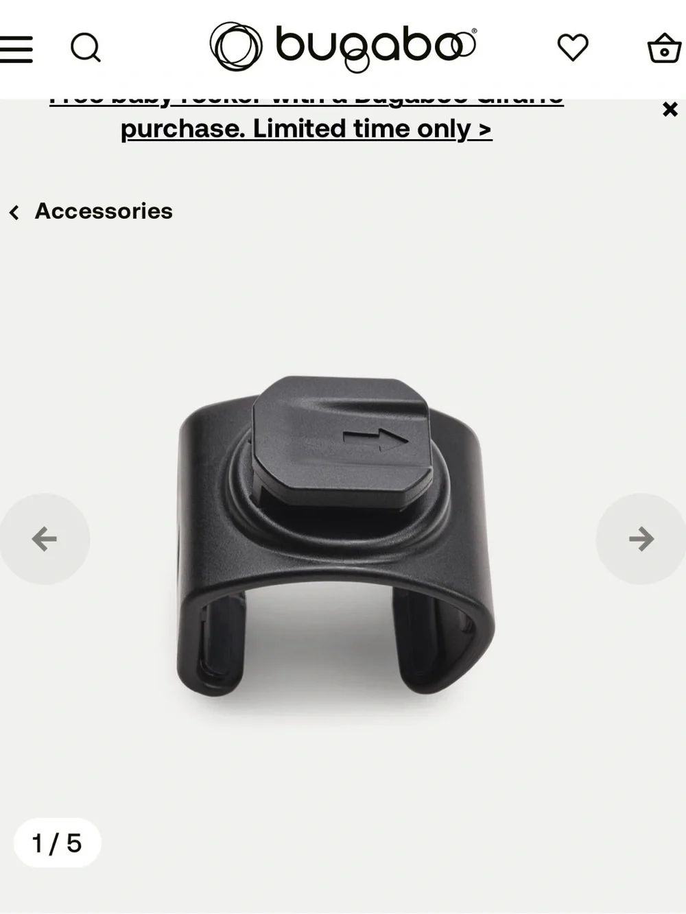 Bugaboo Dragonfly parasol+ adapter Attachment clip